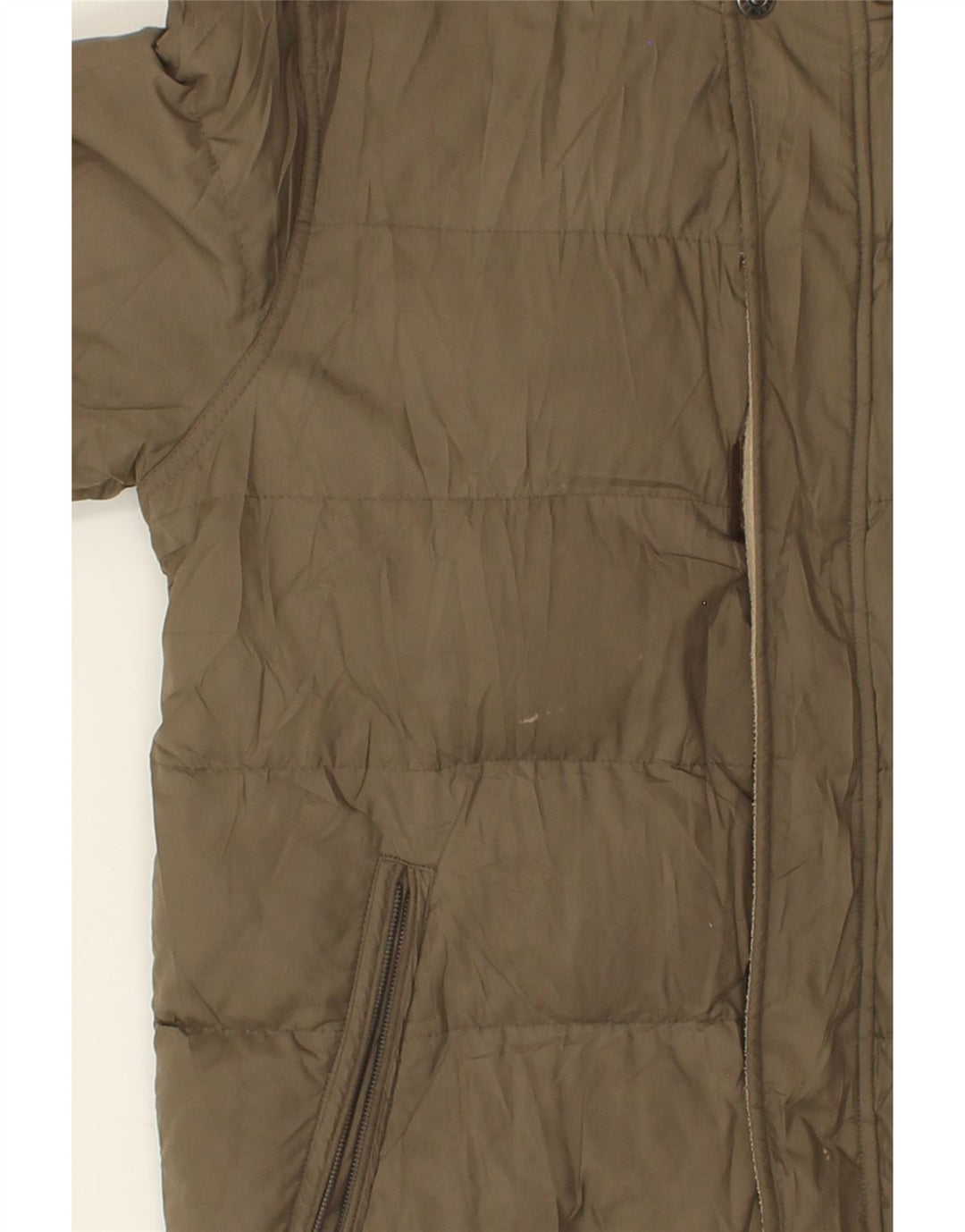 TIMBERLAND Boys Padded Jacket 13-14 Years Khaki Polyester Vintage Timberland and Second-Hand Timberland from Messina Hembry 