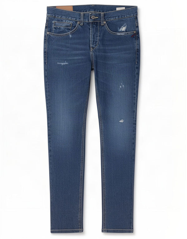Dondup Dame Distressed Slim Jeans W31 L29 Blå Bomuld
