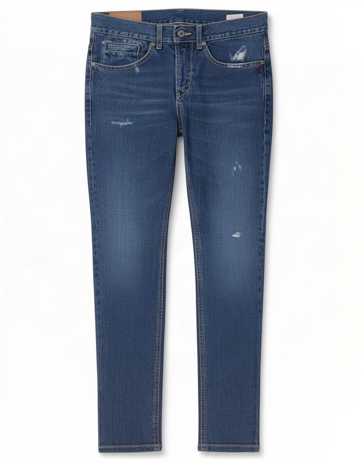 Dondup Dame Distressed Slim Jeans W31 L29 Blå Bomuld