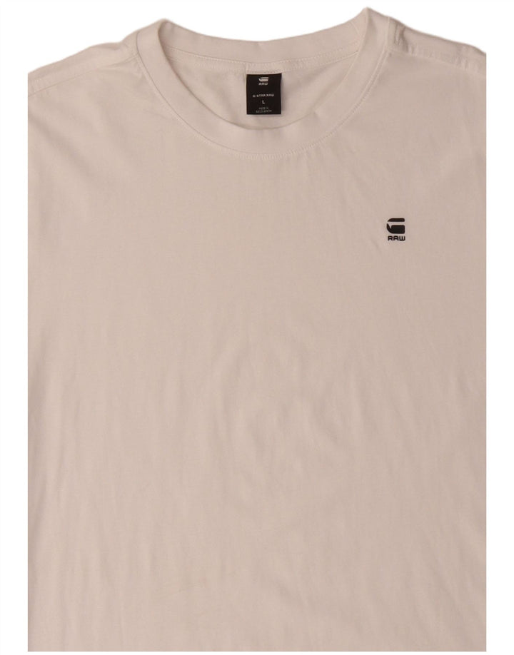 G-STAR Herre T-Shirt Top Stor Hvid Bomuld
