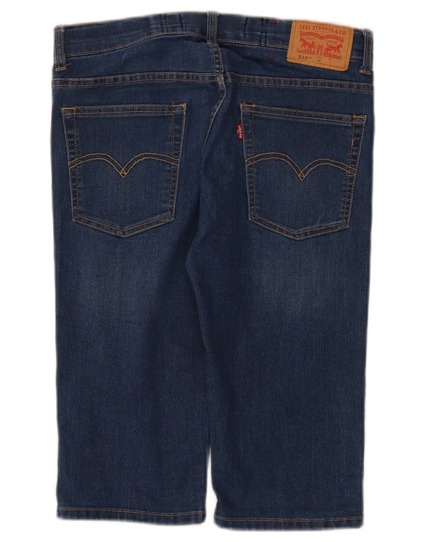 Levi's Girls 510 Skinny Denim Bermuda Shorts 15-16 år W30 Blue Cotton
