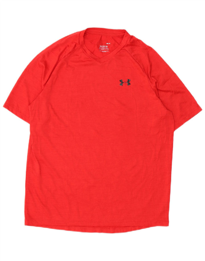 UNDER ARMOUR Herre T-Shirt Top Medium Rød Polyester