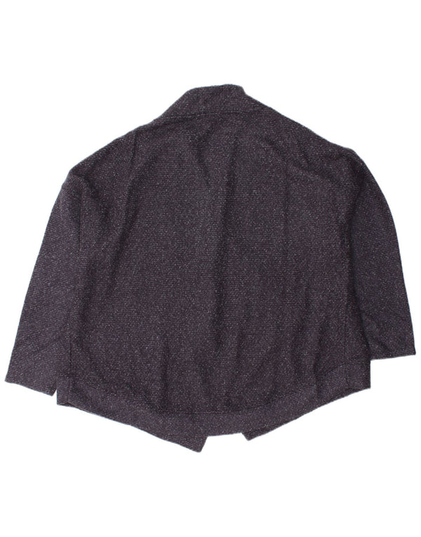 MARKS & SPENCER Dame Open Cardigan Sweater UK 20 2XL Navy Blue Flecked