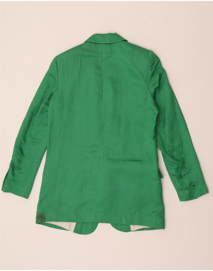Zara Womens Open Blazer Jacket UK 10 Small Green