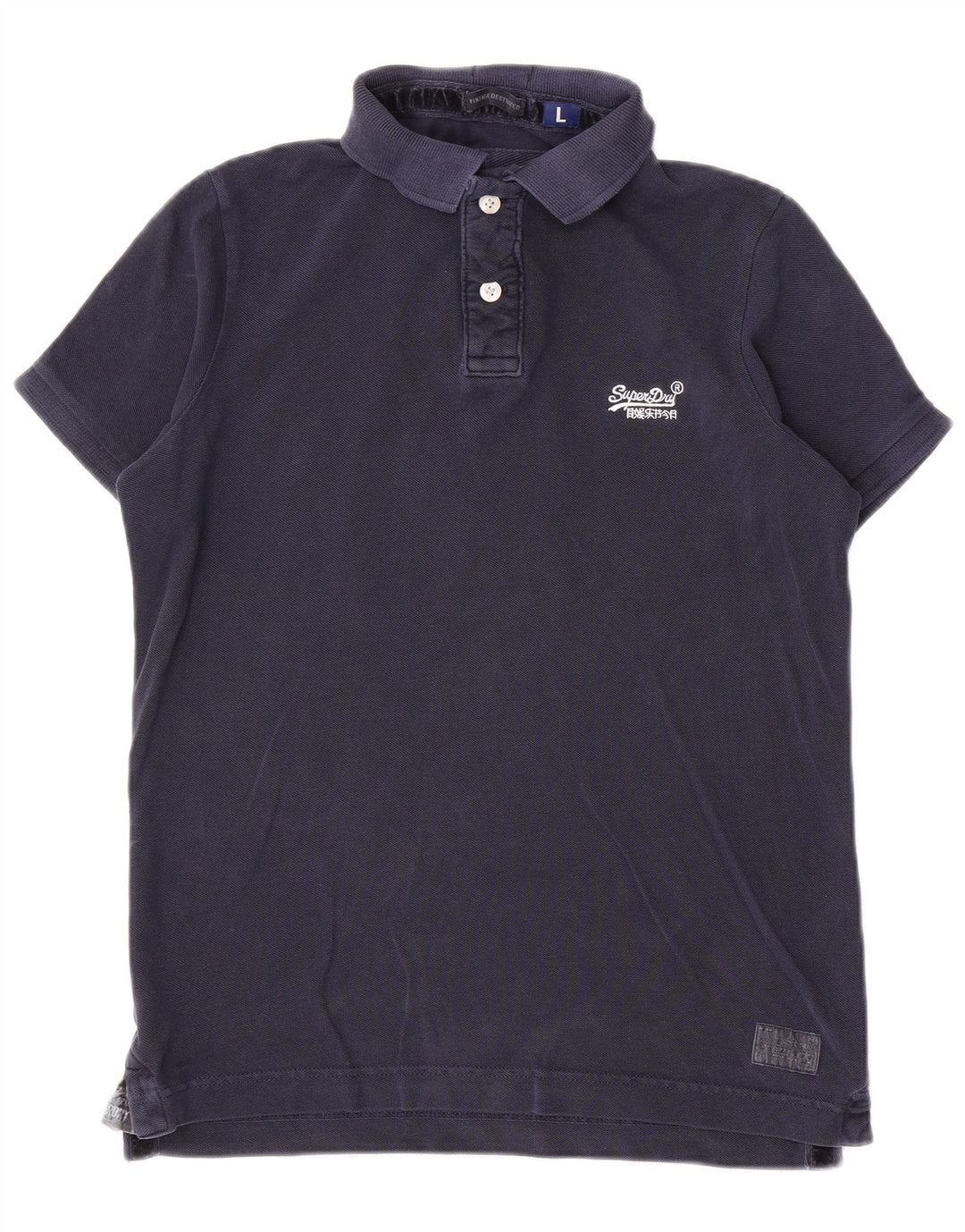 Superdry herre poloshirt Stor marineblå bomuld