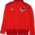 PUMA Boys Graphic Tracksuit Top Jacket 11-12 Years Red Colourblock Vintage Puma and Second-Hand Puma from Messina Hembry 