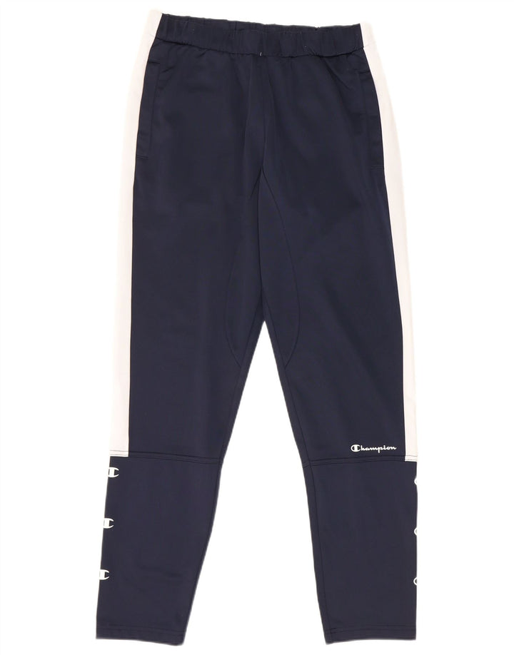 Champion Herre grafisk træningsdragt Bukser Small Navy Blue Colourblock