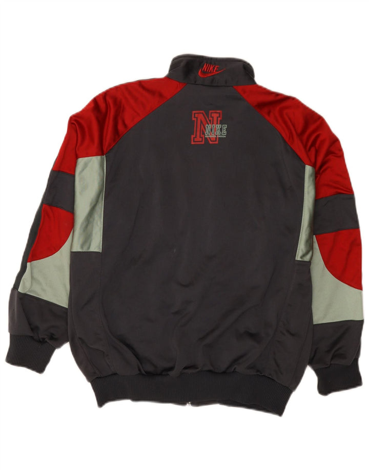 Nike drenge grafisk træningsdragt topjakke 10-11 år mellemgrå farveblok