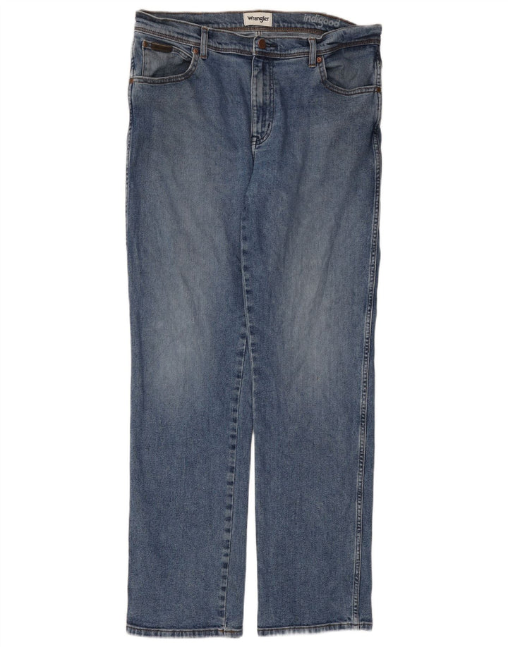 Wrangler Herre Texas Straight Jeans W36 L32 Blå