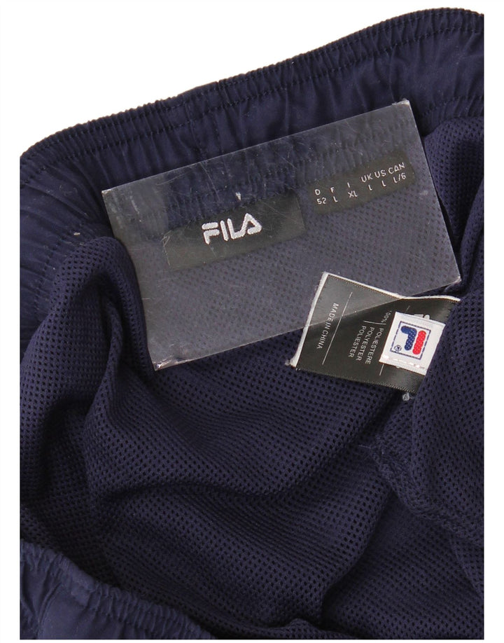FILA Herre grafiske sportsshorts store marineblå polyester