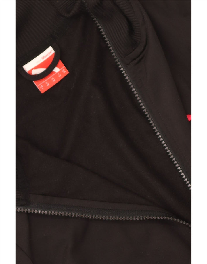 Puma træningsdragt topjakke til kvinder UK 14 Large Black Colourblock Polyester