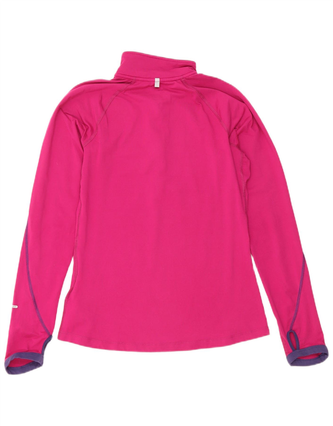Nike Dame Dri Fit Pullover med lynlås-hals Træningsdragt Top UK 10 Lille Pink