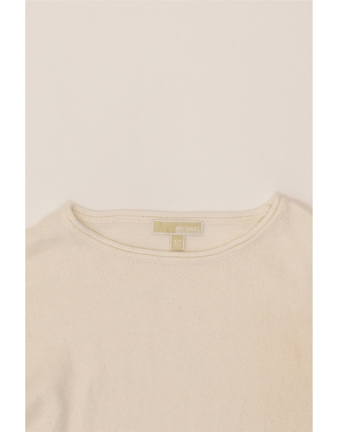 MICHAEL KORS Womens Boat Neck Jumper Sweater UK 10 Small White Vintage Michael Kors and Second-Hand Michael Kors from Messina Hembry 