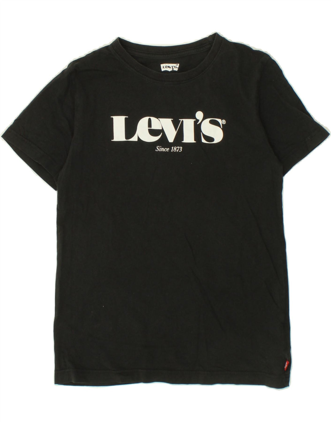 LEVI'S Boys Graphic T-Shirt Top 15-16 Years Black Cotton Vintage Levi's and Second-Hand Levi's from Messina Hembry 