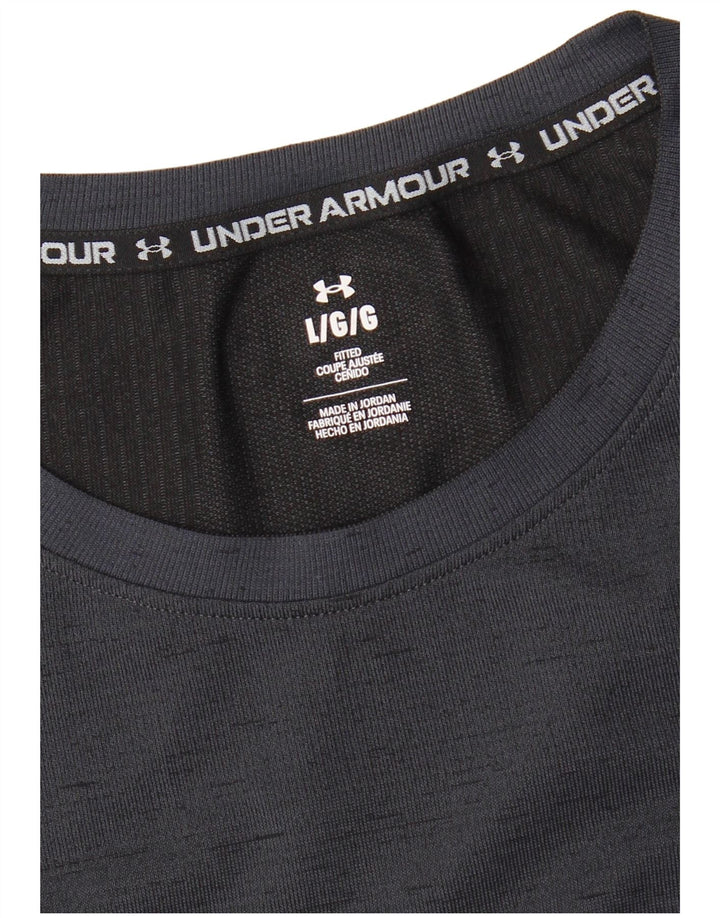Under Armour Herre T-Shirt Top Stor Grå Flecked