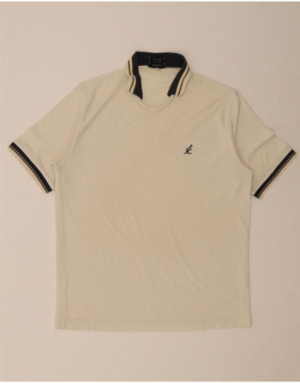 AUSTRALIAN L'ALPINA Poloshirt til mænd IT 48 Medium Beige Stribet