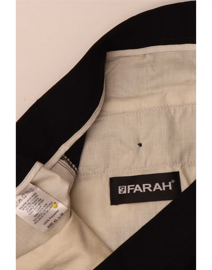 Farah Straight Casual Bukser til mænd W42 L29 Sort polyester