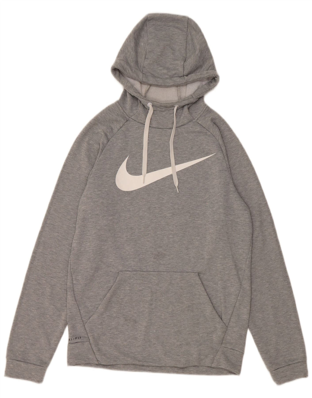 Nike Herre Dri Fit grafisk hættetrøje Jumper, lille grå flækket polyester