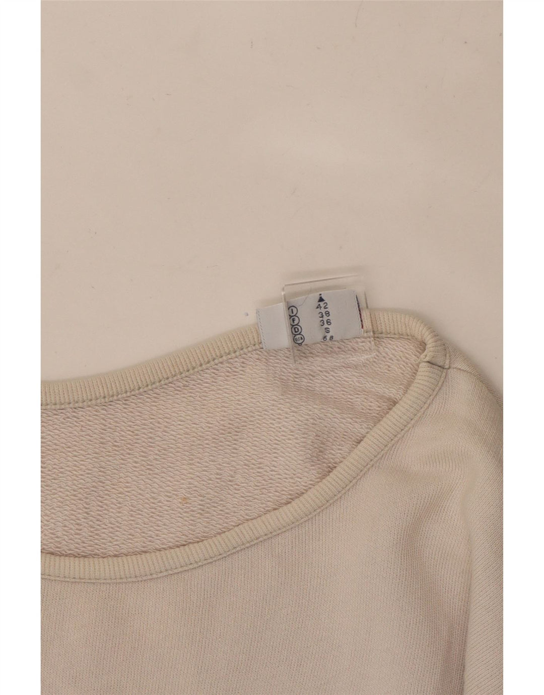 LOTTO Dame Crop Graphic Sweatshirt Jumper IT 42 Medium White