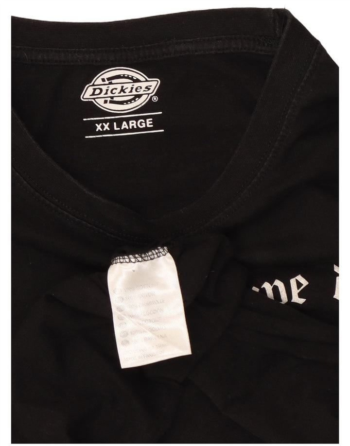 Dickies Herre Grafisk T-Shirt Top 2XL Sort Bomuld