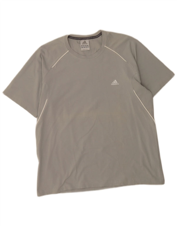 Adidas Herre T-Shirt Top XL Grå Bomuld