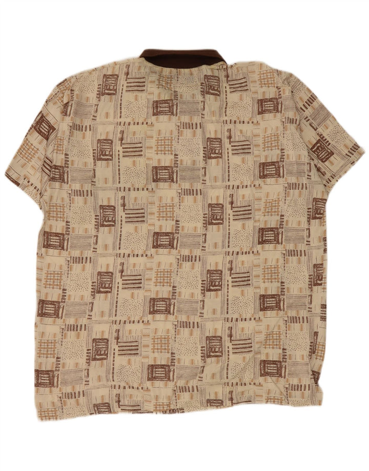 Vintage herre poloshirt XL Beige Viscose