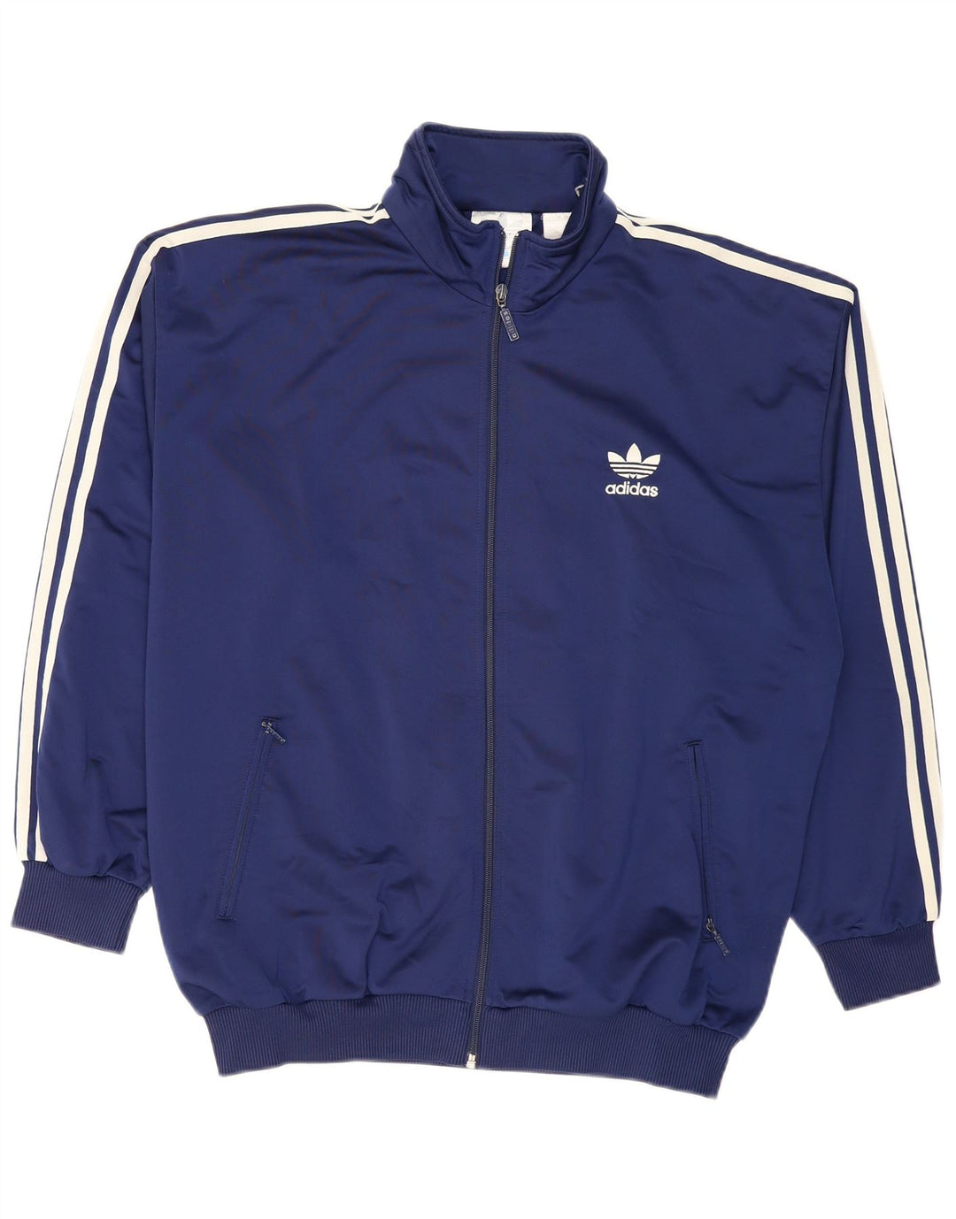 ADIDAS Træningsdragt til mænd, topjakke UK 42/44 Stor marineblå polyester