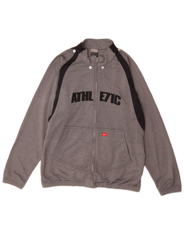 NIKE Grafisk træningsdragt topjakke til drenge 13-14 år XL Grå farveblok