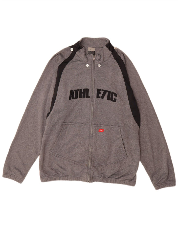 NIKE Grafisk træningsdragt topjakke til drenge 13-14 år XL Grå farveblok