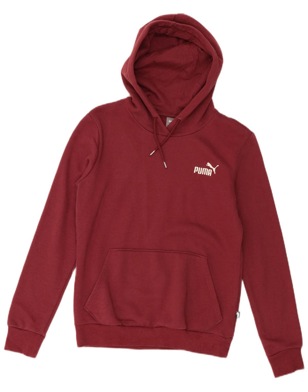 Puma Dame Hoodie Jumper UK 10 Small Bourgogne Bomuld
