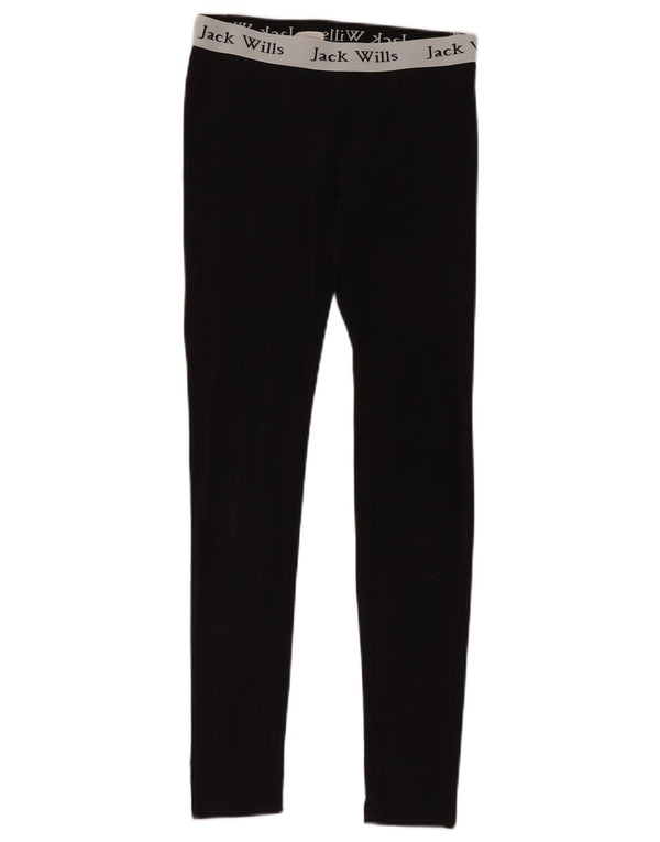 Jack Wills Grafiske Leggings til kvinder UK 10 Small Black Colourblock Bomuld
