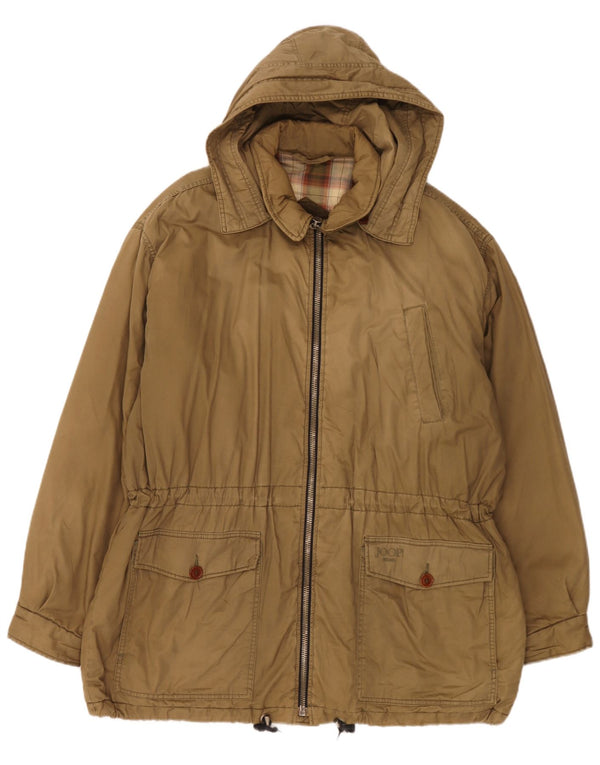 Joop Herre Hooded Parka Jacket IT 54 2XL Khaki Bomuld