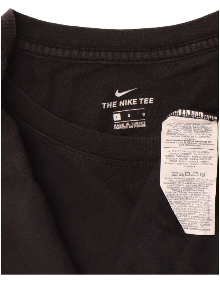 Nike grafisk T-shirt top til mænd, stor sort bomuld