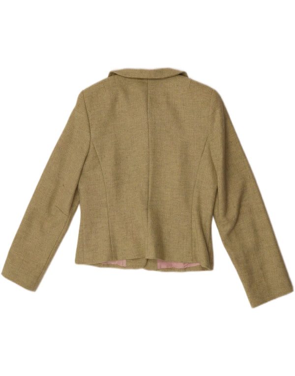 Aideen Bodkin Dame 5 Button Blazer Jacket UK 14 Large Green Wool