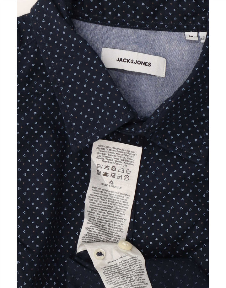Jack & Jones herreskjorte medium marineblå plettet bomuld
