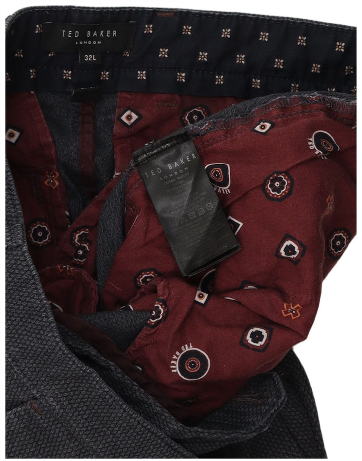 Ted Baker Herre Slim Suit Bukser W32 L30 Grå Polyester