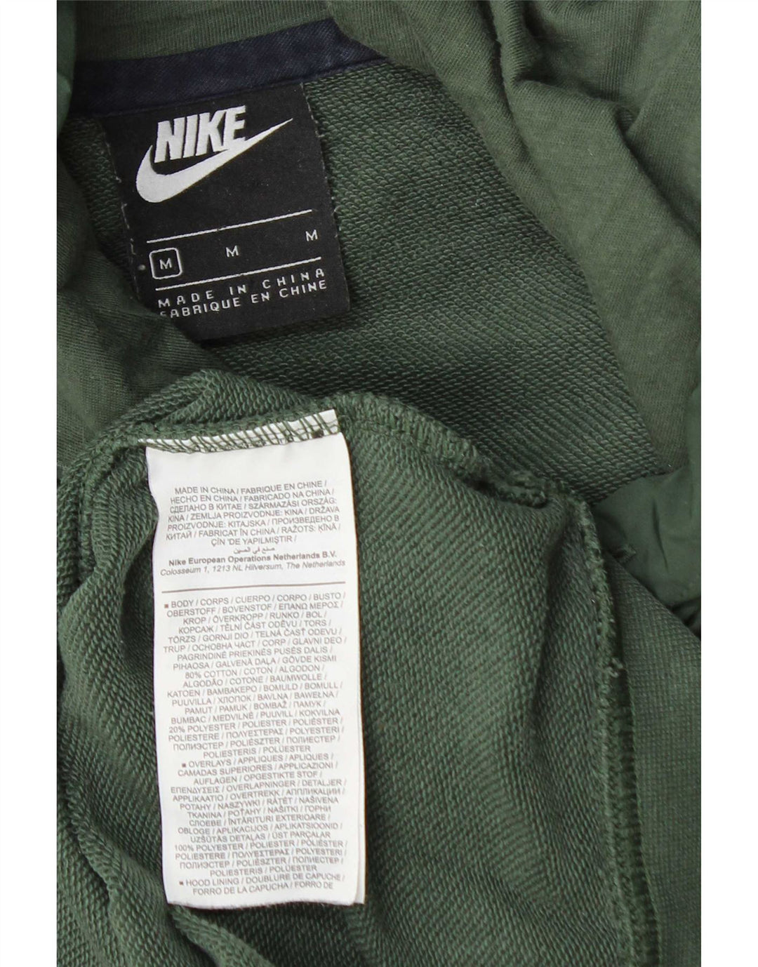 Nike grafisk hættetrøje til mænd mellemgrøn bomuld