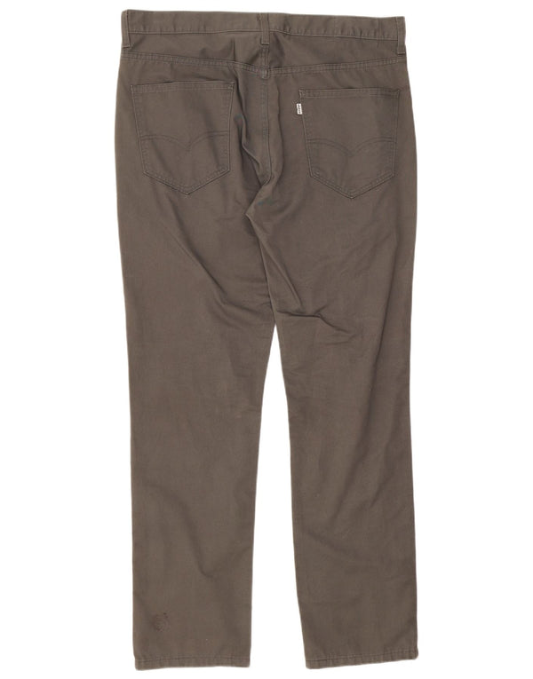 Levi's Straight Chino-bukser til mænd W36 L32 Grå bomuld