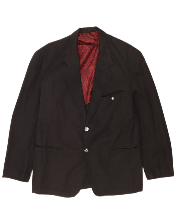 Mash Herre 2 Button Blazer Jacket UK 40 Large Black Bomuld