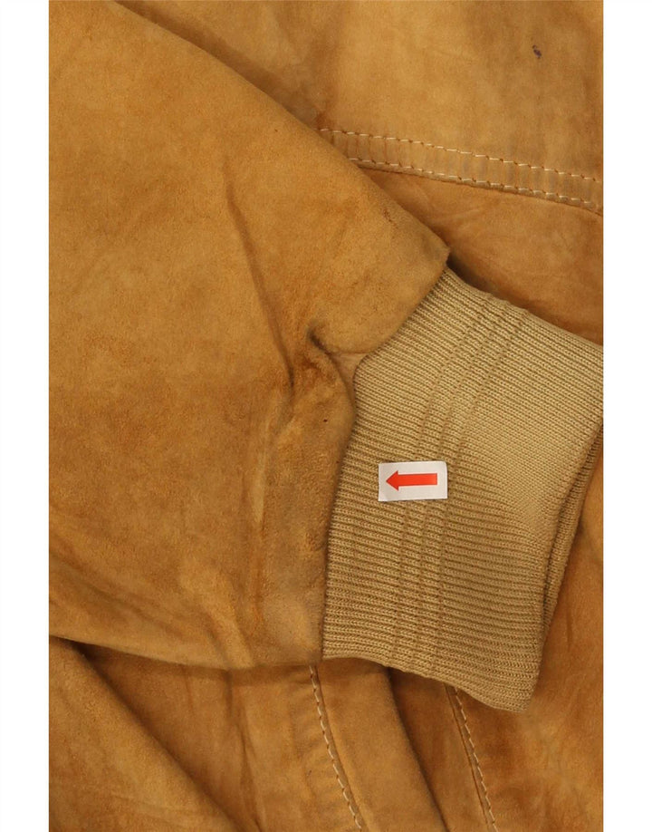 Vintage herre ruskind bomberjakke IT 50 Large Beige
