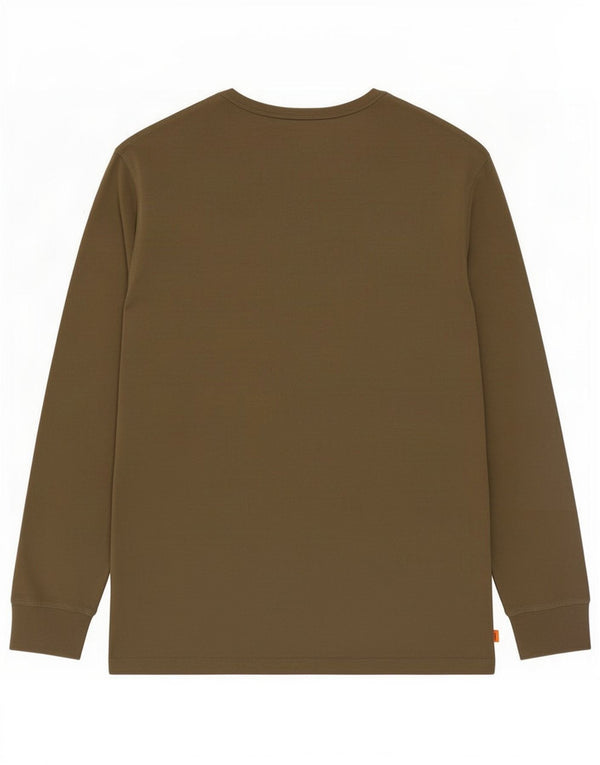 Timberland Mens Regular Graphic Top Long Sleeve 2XL Khaki Cotton