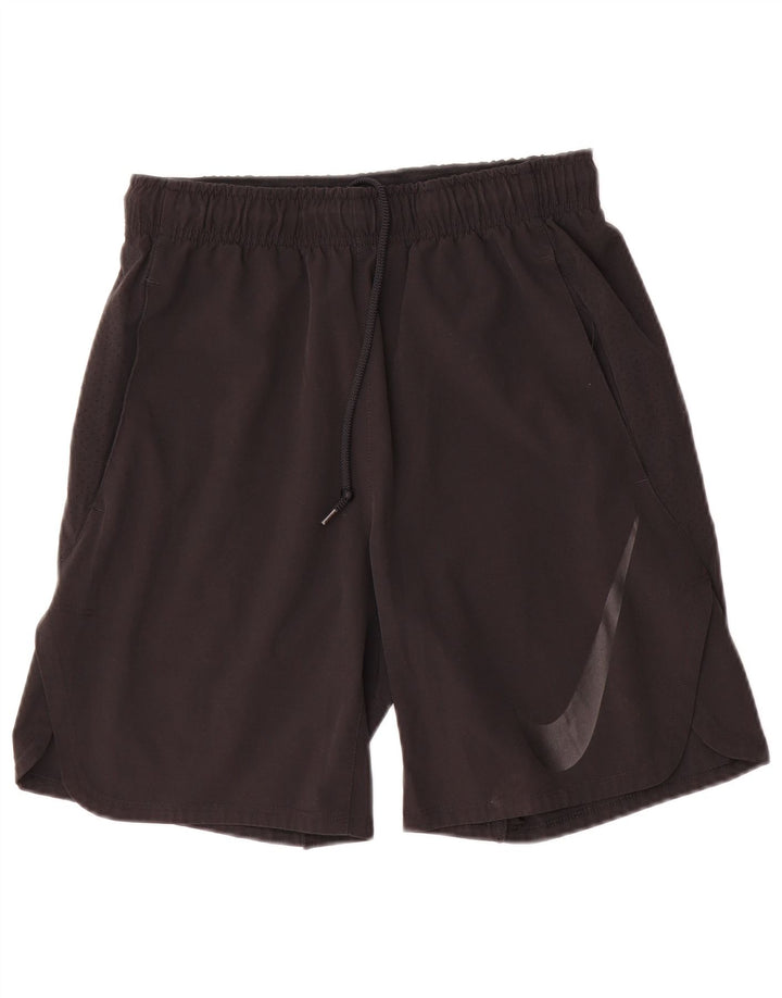 Nike Herre Dri Fit grafiske sportsshorts Små sorte polyester