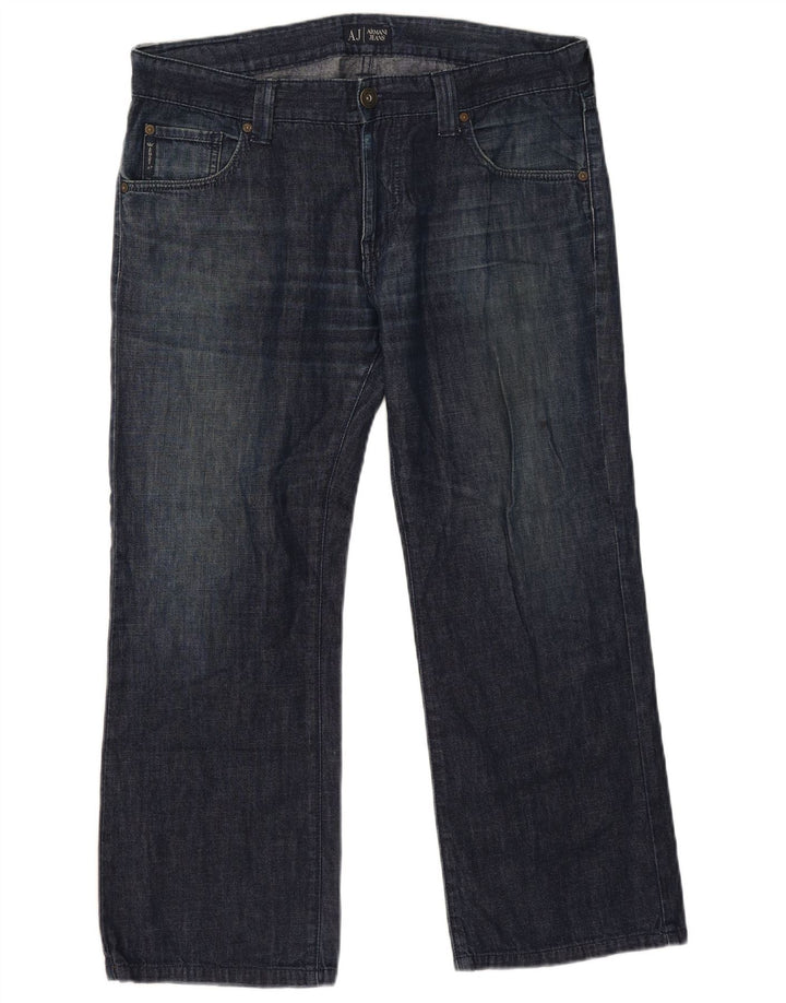 Armani Dame Straight Jeans W36 L26 Marineblå Bomuld