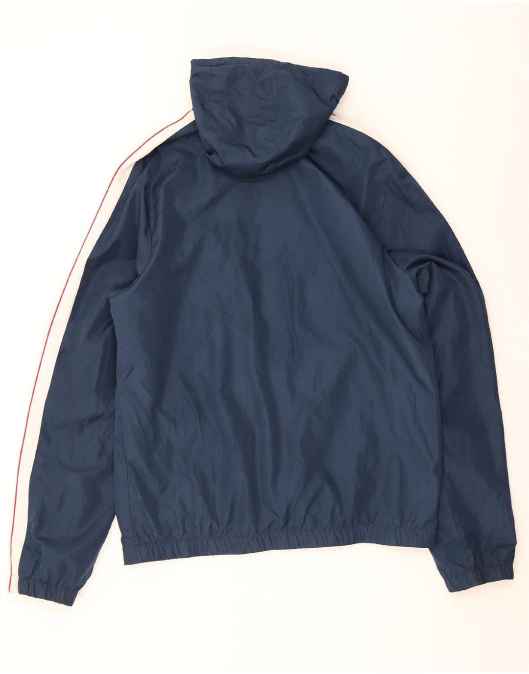 Ellesse Regnjakke med hætte til mænd UK 42 XL Blå Colourblock Polyester