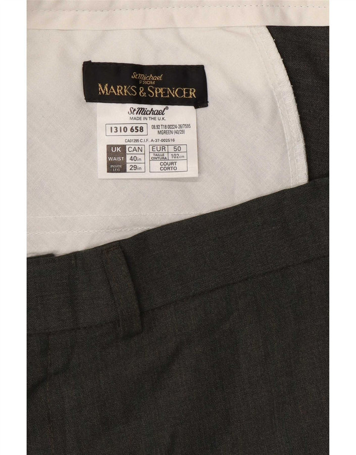 Marks & Spencer Herre St. Michael Straight Suit Bukser W40 L29 Grøn