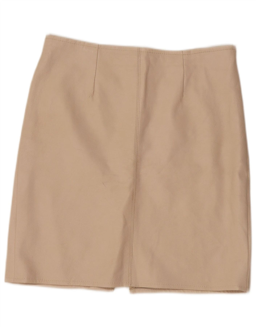 Vintage lædernederdel til kvinder W30 Medium Beige