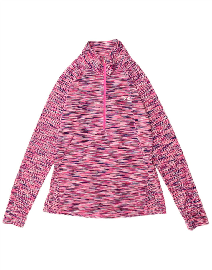 Under Armour Dame Slim Fit Pullover Træningsdragt Top UK 12 Medium Pink