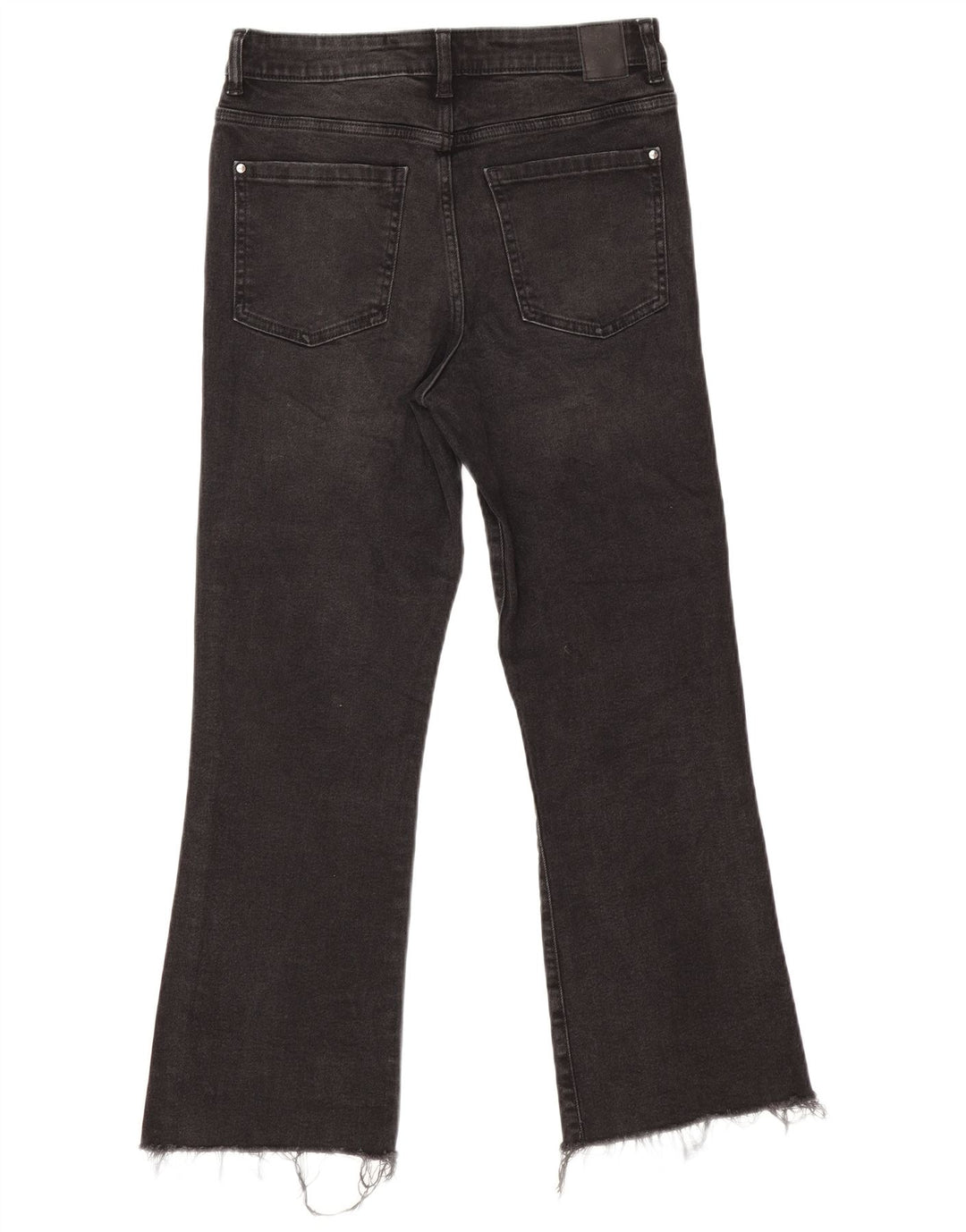 Zara Dame Bootcut Jeans EU 40 Medium W30 L26 Sort Bomuld