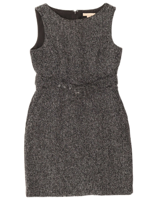 Banana Republic Womens Petite Sheath Dress US 8 Medium Grey Flecked
