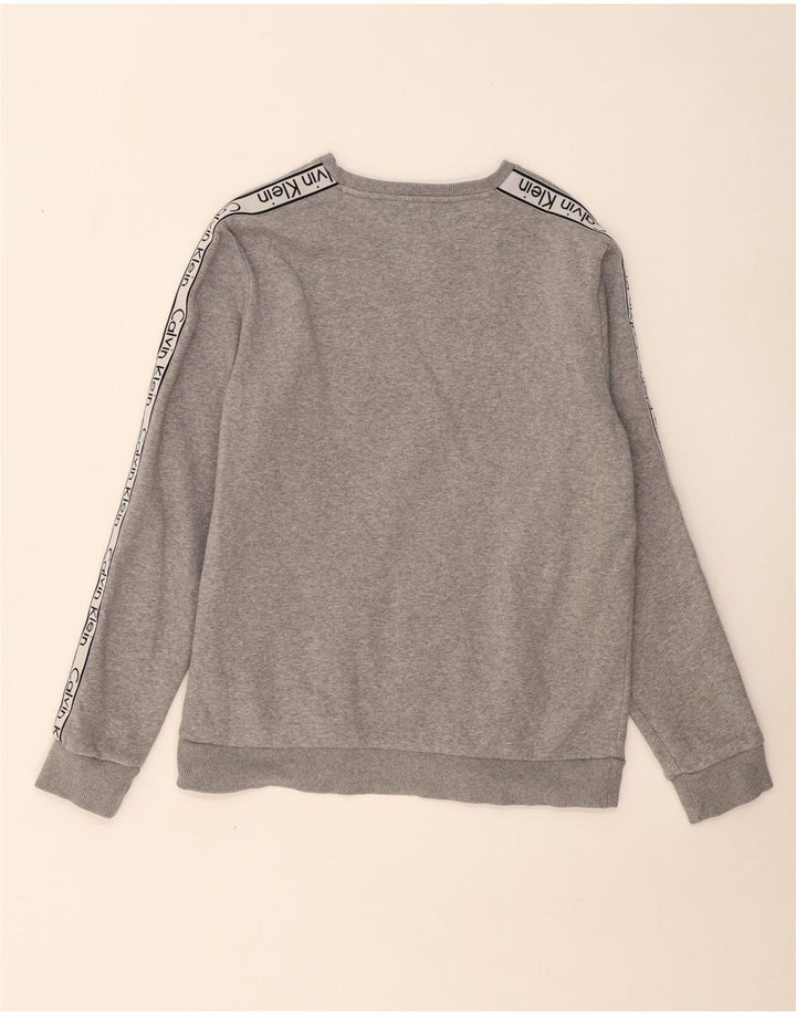 Calvin Klein Herre Grafisk Sweatshirt Jumper Lille Grå Bomuld